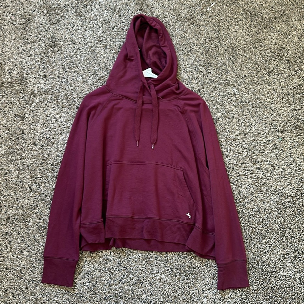 Cropped Joy Lab XL Thin Maroon Hoodie